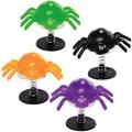 Spider Jump-ups (Pack of 8) Halloween Crafts 4 assorted colours - Black, Green, Purple & Orange