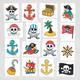 Pesty Pirates Temporary Tattoos (Pack of 48) 24 Assorted Designs, Easy Apply & Removal