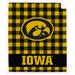 Iowa Hawkeyes 60" x 70" Buffalo Check Royal Plush Sherpa Blanket