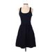 Cynthia Rowley TJX Casual Dress - A-Line: Black Solid Dresses - Women's Size Small