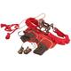 HiPlay 1/6 Scale Action Figure Accessory: Red Japanese Harness Model For 12-inch Horse Miniature Collectible Figure CXMMJ