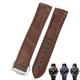 AMSOH 20mm 22mm Cowhide Watch Bands for Omega Seamaster 300 Speedmaster DE VILLE Watch Strap for Men Bracelet Point buckle (Color : Brown brown, Size : 20mm)