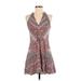 Mi ami Casual Dress: Pink Paisley Dresses - Women's Size X-Small