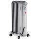 Schallen Portable Electric Slim Oil Filled Radiator Heater for Home and Office Use with Adjustable Temperature Thermostat, 3 Heat Settings & Safety Cut Off (Grey, 1500W | 7 Fin)