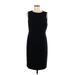 Linda Allard Ellen Tracy Casual Dress - Sheath: Black Solid Dresses - Women's Size 10