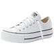 Sneaker CONVERSE "CHUCK TAYLOR ALL STAR PLATFORM LEATHER" Gr. 37,5, weiß (weiß, weiß) Schuhe Sneaker