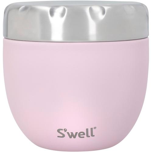"Thermoschüssel S'WELL ""S’well Pink Topaz Eats 2-in-1 Food Bowl"" Schüsseln Gr. B/H: 12 cm x 12 cm, pink (pink topaz) Thermoschüsseln Therma-S'well-Technologie mit dreischichtiger Außenschale"