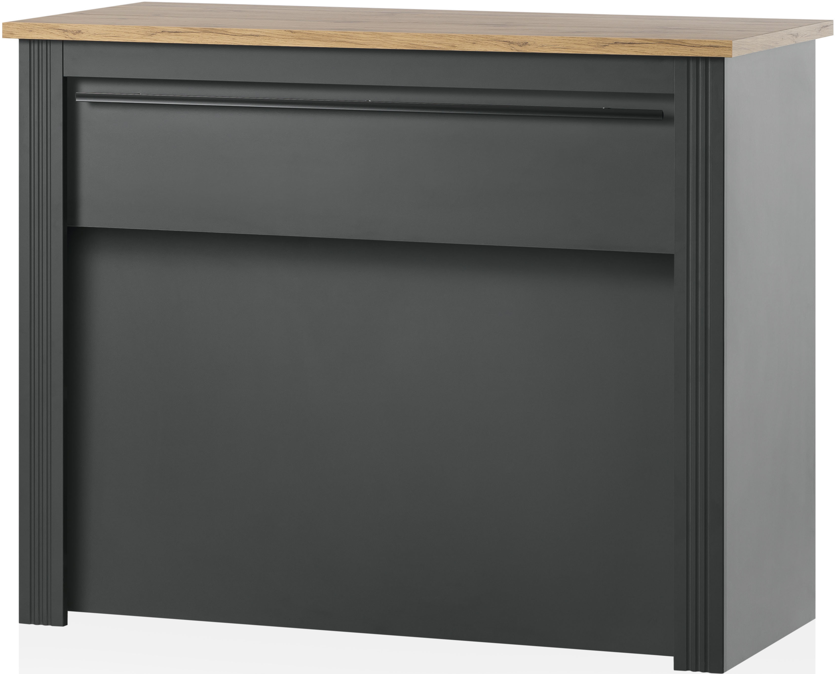 Unterschrank KOCHSTATION "KS-Westminster", grau (grau dunkel), B:130cm H:105cm T:60cm, Schränke, Unterschrank, Küchentheke frei im Raum stellbar, Höhe 105 cm, exclusiv by Otto