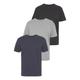 T-Shirt MAN'S WORLD Gr. 40/42 (XS), schwarz (grau, marine, schwarz) Herren Shirts T-Shirts Bestseller