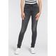 Skinny-fit-Jeans LEVI'S "721 High rise skinny" Gr. 26, Länge 30, schwarz (black wash) Damen Jeans Röhrenjeans