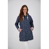 Regenjacke DEPROC ACTIVE "Friesennerz ANKERGLUTZAUBER", Damen, Gr. 44 (L), blau (navy), Obermaterial: 100% Polyurethan; Futter: 100% Polyester, casual, figurumspielend, Langarm gerader Abschluss mit Druckknopf, Jacken, auch in Großen Größen erhältlich