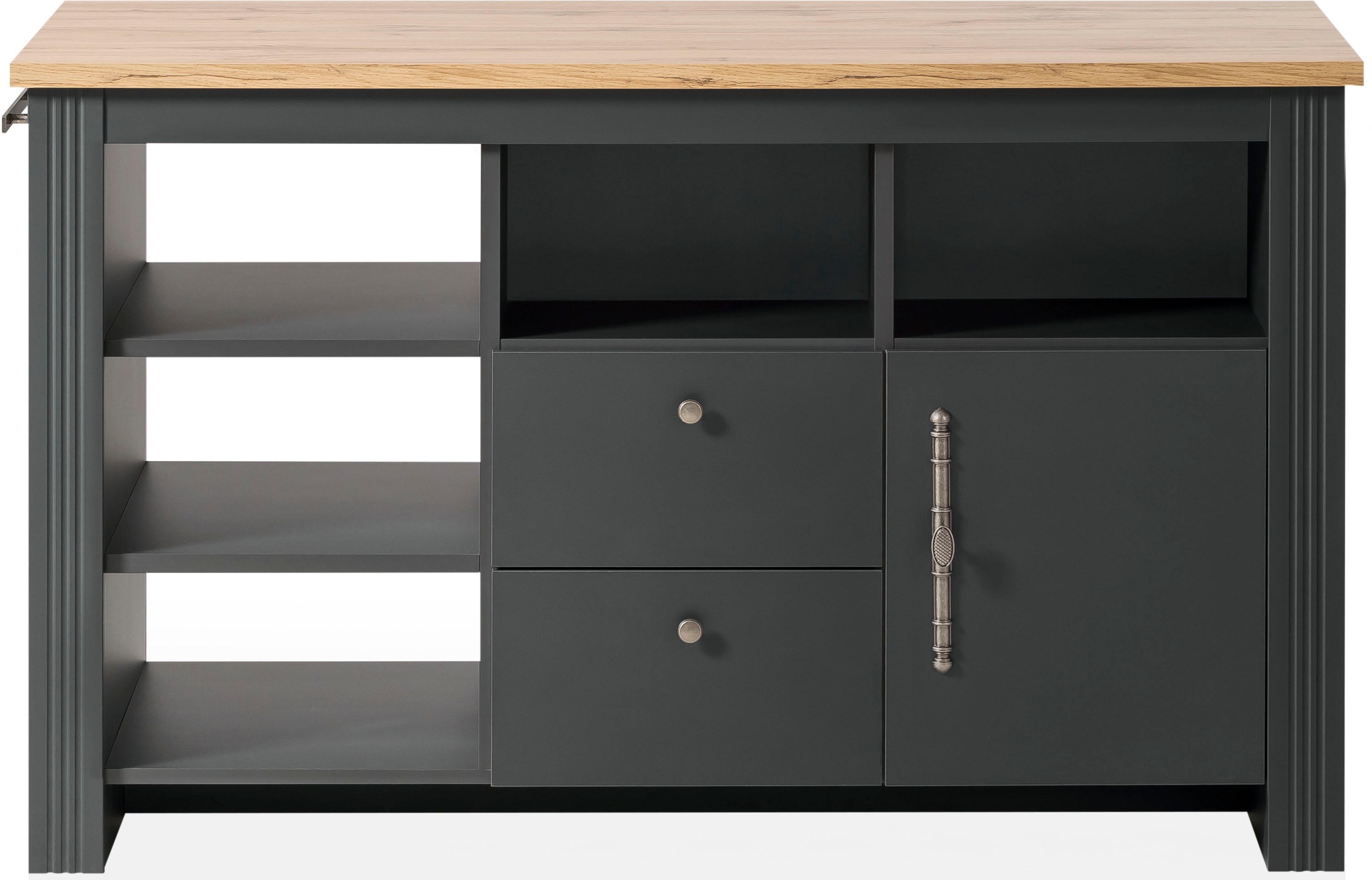 Unterschrank OTTO HOME "KS-Westminster", grau (grau dunkel), B:150cm H:92cm T:68cm, Schränke, Unterschrank, Kücheninsel frei im Raum stellbar, Breite 150 cm, exclusiv by Otto