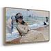 Rosecliff Heights Camille On The Beach At Trouville, 1870 Framed On Canvas Print Canvas in Gray | 25 H x 37 W x 2 D in | Wayfair