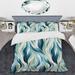 Ivy Bronx Kamir Duvet Cover Set Polyester/Microfiber in Blue/Green | King Duvet Cover + 2 King Shams | Wayfair 588AC0B84F56464CB3020912C56DA322