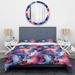 Ivy Bronx Karamfilka Bedding Polyester/Microfiber in Indigo/Pink/Yellow | King Duvet Cover + 2 King Shams | Wayfair