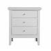 Red Barrel Studio® Hansdieter 3 - Drawer Solid Wood Nightstand in Walnut Wood in White | 26 H x 24 W x 18 D in | Wayfair