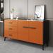 George Oliver Kareme 59.06" Sideboard Wood in Orange/Black | 33.46 H x 59.06 W x 15.75 D in | Wayfair 19647AD6384C407F9E7780A244F0EF21