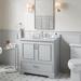 Winston Porter Peighten 36.75" Single Bathroom Vanity Base Only Wood/Solid Wood in Gray | 34.5 H x 36.75 W x 21.5 D in | Wayfair