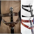 Ceinture en cuir PU pour hommes adultes porte-épée médiéval Renaissance gaine de taille guerrier