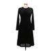 LeVel Collection Casual Dress - Sweater Dress: Black Dresses - Women's Size Medium