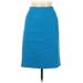 J.Crew Formal Skirt: Blue Solid Bottoms - Women's Size 4