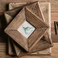 Rustic Retro Style Photo Frame For Tabletop Home Decoration Handmade with Natural Brown Pine Wooden