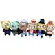 6pcs/set Stuffed One Piece Cotton Pendant With Cat Patch Mask Plush Doll 14cm Luffy Sanji Law Ace