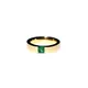 Korean Fashion Dazzling Gemstone Emerald Ring for Women Gold Color Inlaid Green Zircon Copper Rings