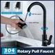 Kitchen Faucets Flexible Pull-Out Sink Mixer Tap 2 Modes Nozzle Cold And Hot Water Faucet 360°