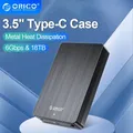 ORICO 3.5" HDD Case SATA to USB C 6Gbps External Hard Drive Case for 3.5 inch HDD Enclosure with 12V