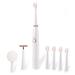 Electric Toothbrush for Adults Smart Timer & Sonic Cleaning Toothbrush Electric with 6 Brushing Modes Brushing Cleansing Massage 3-in-1 Multifunction Electric Toothbrushes Set White