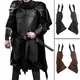 Medieval Renaissance Knight Leather Faulds Large Belt Tasset Viking Pirate Cosplay Costume Thigh