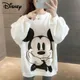 Disney Anime Big Mickey Mouse Print lose Sweatshirt Herbst Winter Cartoon Samt Pullover Top plus
