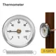 Thermometer 0-100% antike c Warmwasser leitung Edelstahl Klemm rohr Thermometer Kamin rohr Ofen