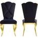 Luxury Velvet Upholstered Dining Room Chairs with Shell-Shaped Back and Stainless Steel Legs