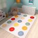 Orian Rugs Playroom Buttons White Stain Resistant Kids Area Rug