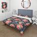 Designart "Vivid Botanica Lush Damask" Damask bedding covert set with 2 shams