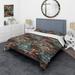 Designart "Urban Rustic Brick Resonance II" modern bedding set with shams