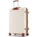 Ivory Luggage Sets 3 Piece Suitcase Set with USB Port, Lightweight Carry On Hardside Luggage Sets w/ Spinner Wheels (20/24/28)"