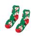 WEAIXIMIUNG Pink Christmas Decor Super Cute Warm Plush Soft Print Women s Christmas Ear Socks Socks Winter Socks