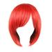 SUCS Anime Fashion Short Wig Cosplay Party Straight Wig Red