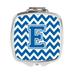 Letter E Chevron Blue & White Compact Mirror - Blue & White