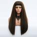 SUCS Headband Wig Women s 26 Inch Long Straight Wig Leopard Print Headband High Temp