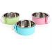Stainless steel pet bowl cage water feeder Non-slip Pet Dog Cat Puppy Stainless Steel Hanging Food Water Bowl Feeder For Crate Cage