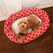 25 in. Links Sherpa Donut Pet Bed - Red