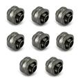 XSPC G1/4 to 3/8 ID 5/8 OD Compression Fitting V2 for Soft Tubing Black Chrome 8-pack