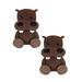 2PC Wooden Desktop Organizer For Small Animal Eyeglasses Display And Storage 1PC Desk Decorations Mini Ornaments Animal Ornaments Desktop Ornament