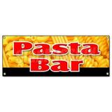 Pasta Bar Banner Sign - Dressing Salad Pasta Noodles Vegetables Tomato Bar Variety