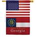 28 x 40 in. USA Georgia American State Vertical House Flag with Double-Sided Decorative Banner Garden Yard Gift