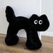 Ozmmyan 50CM Cute Pet Throw Pillow Plush Toy U-Shaped Pillow Back Cushion Sofa Chair Decoration Piece Super Soft Doll Birthday Huge Home Decor Deals Black